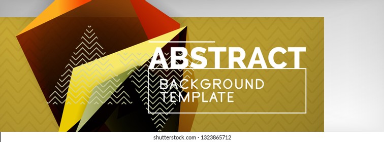 Minimalistic geometric abstract background, vector poster design