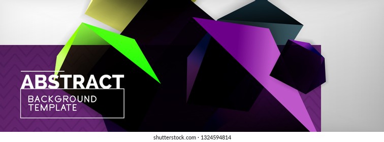 Minimalistic geometric abstract background, vector poster design