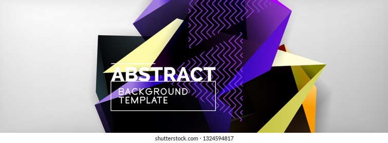 Minimalistic geometric abstract background, vector poster design