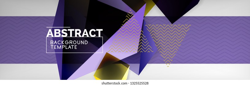 Minimalistic geometric abstract background, vector poster design