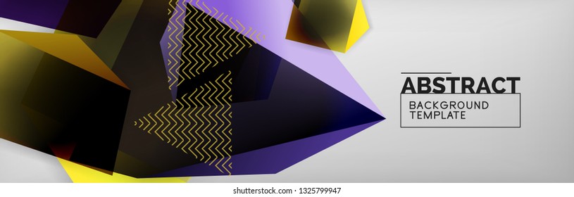 Minimalistic geometric abstract background, vector poster design