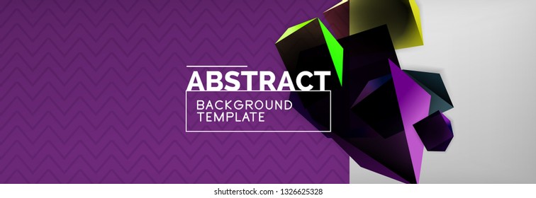 Minimalistic geometric abstract background, vector poster design
