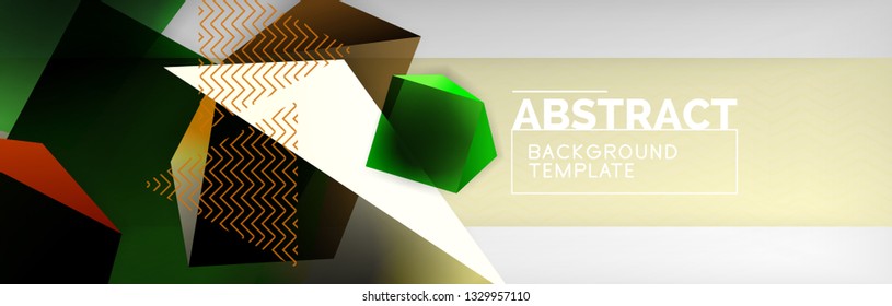 Minimalistic geometric abstract background, vector poster design