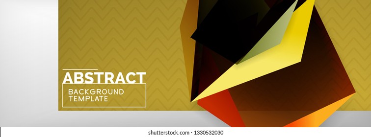 Minimalistic geometric abstract background, vector poster design