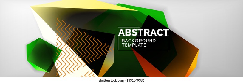 Minimalistic geometric abstract background, vector poster design