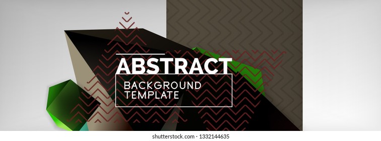 Minimalistic geometric abstract background, vector poster design