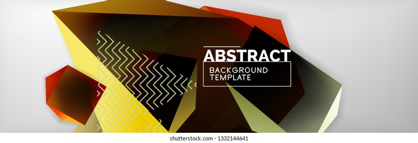 Minimalistic geometric abstract background, vector poster design
