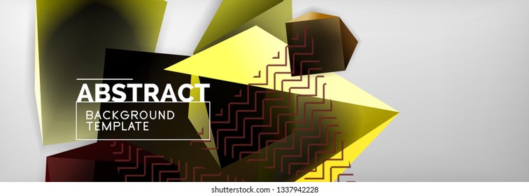 Minimalistic geometric abstract background, vector poster design