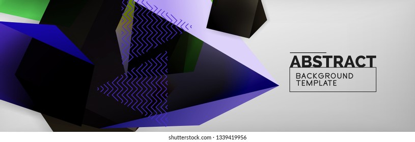 Minimalistic geometric abstract background, vector poster design