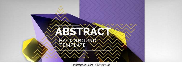 Minimalistic geometric abstract background, vector poster design