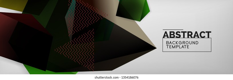 Minimalistic geometric abstract background, vector poster design