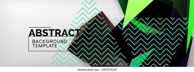 Minimalistic geometric abstract background, vector poster design