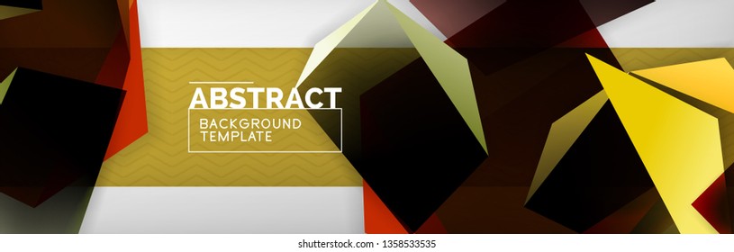 Minimalistic geometric abstract background, vector poster design