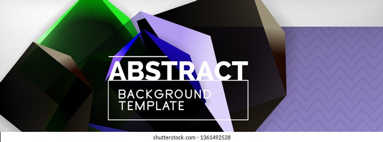 Minimalistic geometric abstract background, vector poster design