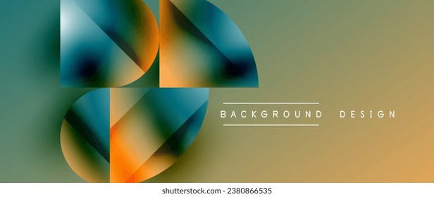 Fondo geométrico minimalista que exhibe círculos metálicos y cuadrados, encarnando una elegancia subestimada. Las superficies reflectantes y las formas precisas crean una combinación armoniosa de simplicidad y sofisticación
