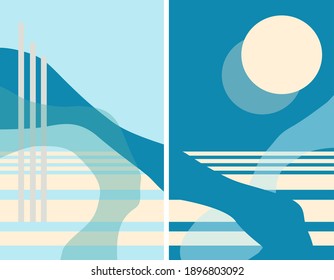 Minimalistic geometric background design vector illustration. Stylish design for print. Stylish background for text.