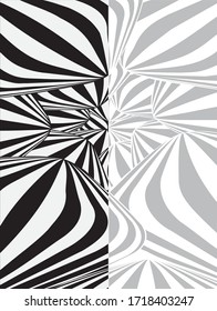 Minimalistischer geometrischer Hintergrund. Dynamische Zusammensetzung der Figuren. Flüssige Hintergrunddesigns. Ein fließender Farbverlauf bildet eine Zusammensetzung. Futuristische Design-Plakate. EPS Vektor 9.