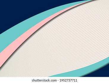 Minimalistic geometric backgrounds. Trendy colors. Wavy lines. Paper cut effect. Design layout for business presentations, flyers, posters and invitations. Vector illustration