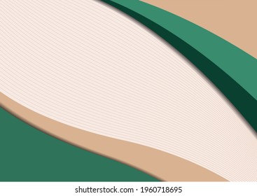 Minimalistic geometric backgrounds. Trendy colors. Wavy lines. Paper cut effect. Design layout for business presentations, flyers, posters and invitations. Vector illustration
