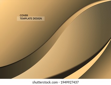 Minimalistic geometric backgrounds. Trendy gradient colors. Wavy lines. Paper cut effect. Design layout for business presentations, flyers, posters and invitations. Vector illustration