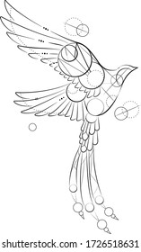 vector de diseño geométrico minimalista de aves