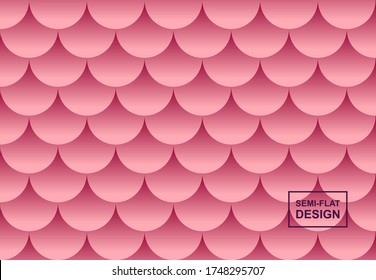 Minimalistic geometric composition of circles in a rows. Trendy graphic background. Vector illustration