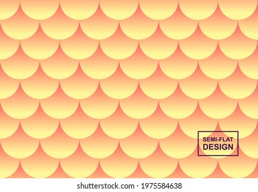 Minimalistic geometric composition of circles in a rows. Trendy graphic background. Vector illustration