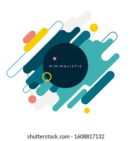 Minimalistic geometric design background for poster, calendar, promotion and sticker.