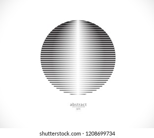 Minimalistic geometric design for logo black and white color. Simple figure, Element for graphic web design, Template for print, textile, wrapping, decoration, Abstract vector illustration