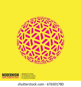 Minimalistic geometric design for logo. Simple figure, form in multi color