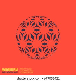 Minimalistic geometric design for logo. Simple figure, form in multi color