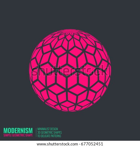 Minimalistic geometric design for logo. Simple figure, form in multi color