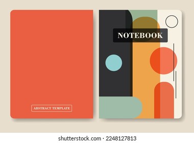 Minimalistic geometric design poster, vector template. Flat modern abstract design