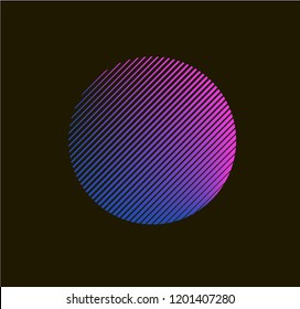 Minimalistic geometric design. Simple figure, Element for graphic web design, Template for print, textile, wrapping, decoration, Abstract vector illustration