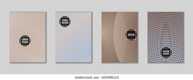 Minimalistic geometric design title page background. Cool tile journal header page set. First page minimal graphic design for journalistic notebook, dairy or notepad.