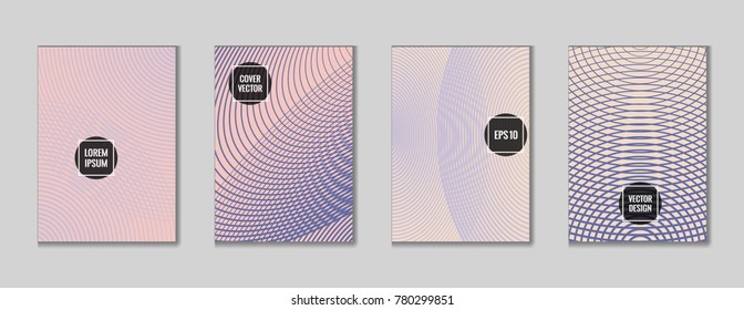 Minimalistic geometric design title page background. Cool template journal header page set. First page minimal design for journalistic notebook, dairy or notepad.