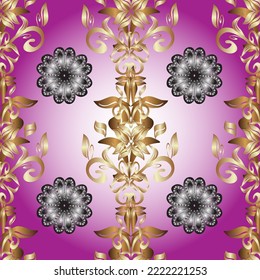 Minimalistic geometric design. Vector line design. Art Deco Pattern on beige, neutral and purple colors. Seamless. Luxury vintage illustration. 1920-30s motifs. Curls background.