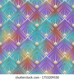 Minimalistic geometric design. Vector lines. Art Deco Pattern.