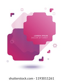 minimalistic geometric elements with modern gradients. unique graphic design for banner, poster, invitation, presentation, cover or other uses. vector dynamic abstract shapes on white background