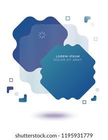 minimalistic geometric elements with modern gradients. unique graphic design for banner, poster, invitation, presentation, cover or other uses. vector dynamic abstract shapes on white background