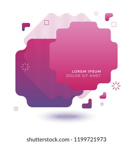 minimalistic geometric elements with modern gradients. unique graphic design for banner, poster, invitation, presentation, cover or other uses. vector dynamic abstract shapes on white background
