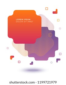 minimalistic geometric elements with modern gradients. unique graphic design for banner, poster, invitation, presentation, cover or other uses. vector dynamic abstract shapes on white background
