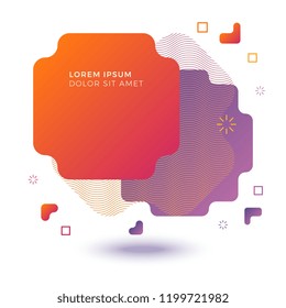 minimalistic geometric elements with modern gradients. unique graphic design for banner, poster, invitation, presentation, cover or other uses. vector dynamic abstract shapes on white background