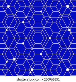 Minimalistic geometric hexagon pattern. Concept vector background.