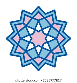 Un mandala geométrico minimalista con líneas limpias, perfecto para el arte digital moderno y proyectos de diseño de impresión. Conveniente para la marca, el empaquetado, y la decoración casera.