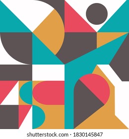 
Minimalistic geometric pattern. Abstract template in Scandinavian style for web banner, business presentation.