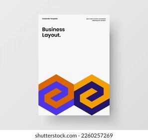 Minimalistisches geometrisches Muster Jahresberichtslayout. Einzigartige Vektorgrafik-Design-Vorlage für den Katalog.