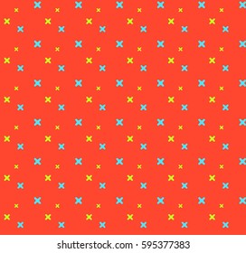 Minimalistic geometric pattern. Seamless pattern. Red background