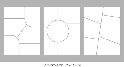 Diseño de marco de fotos geométrico minimalista para álbumes de fotos, foto de boda. 8,5 a 11 en proporción