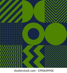 Minimalistic geometric seamless pattern in Scandinavian style. Abstract vector background with simple shapes and textures.